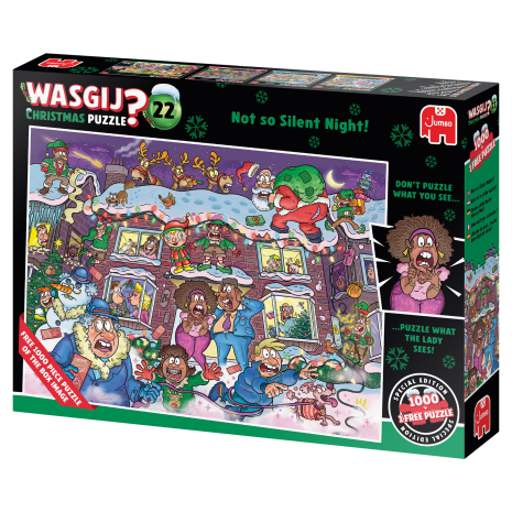 Puzzel 2x1000 Wasgij Christmas 22 - Niet zo'n stille nacht!
