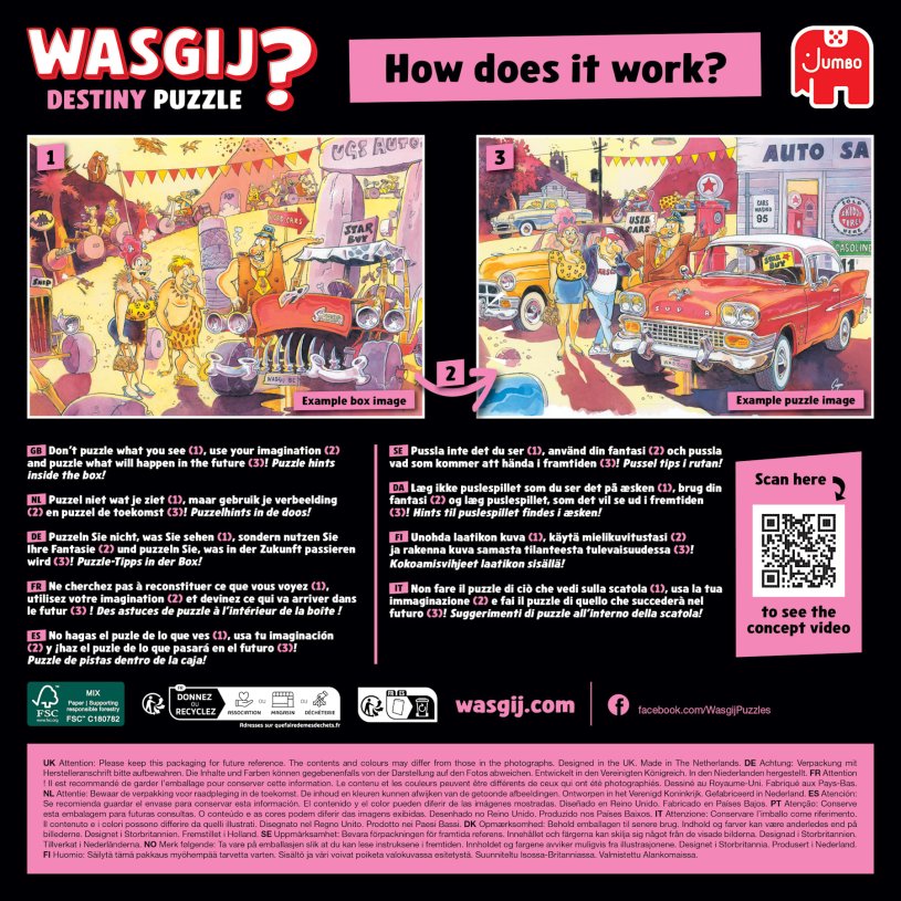 Puzzel 1000 st. WasGij Destiny 32 - Passie voor mode!