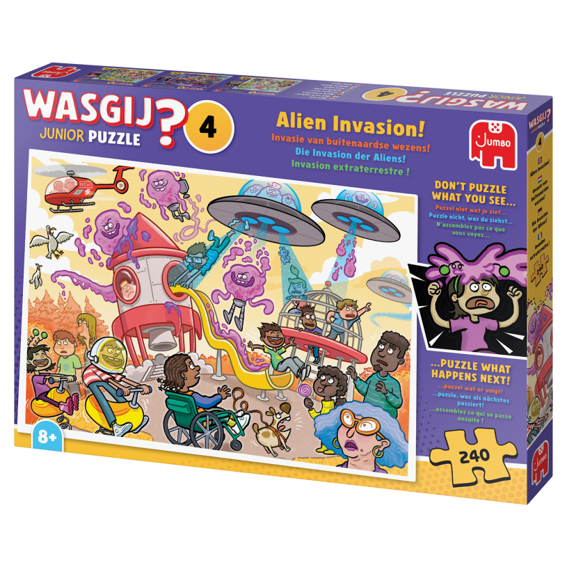 Puzzel 240 st. Wasgij Junior 4 - Invasie buitenaardse wezens