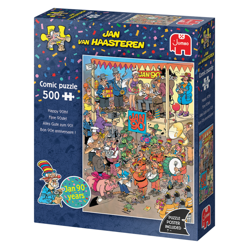 Puzzel 500 st. JvH - Fijne 90ste!