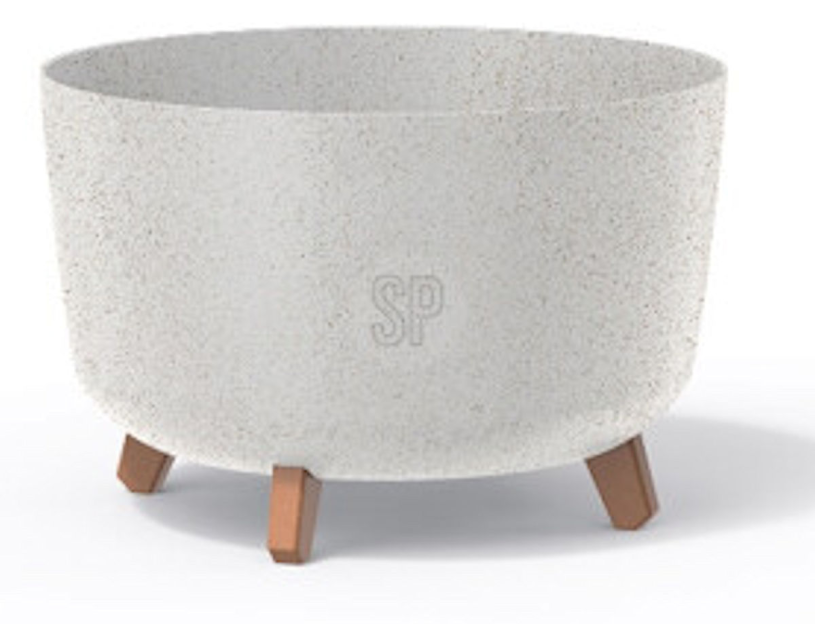 Bloempot Eco op pootjes 200x175mm - wit