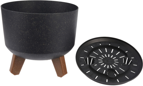 Bloempot Eco op pootjes 200x175mm - zwart