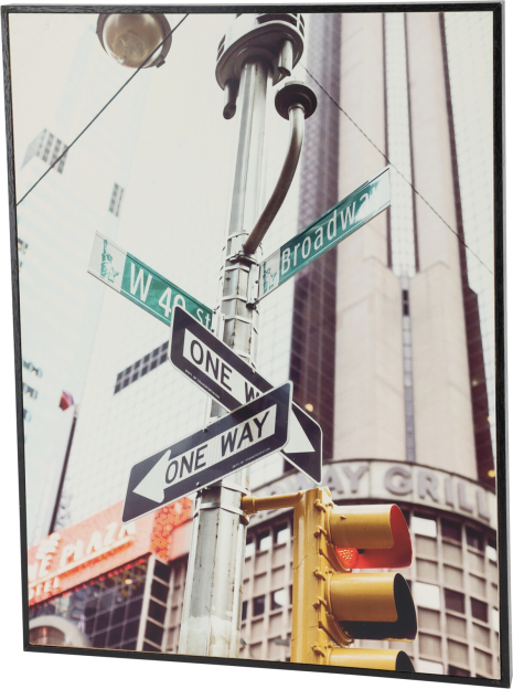 Wanddeco MDF in frame 28x38cm New York assorti