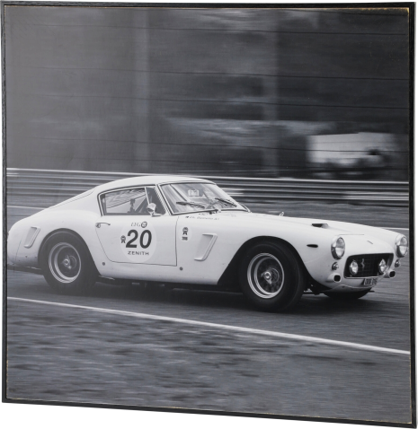 Wanddeco MDF in frame 38x38cm Classic cars assorti