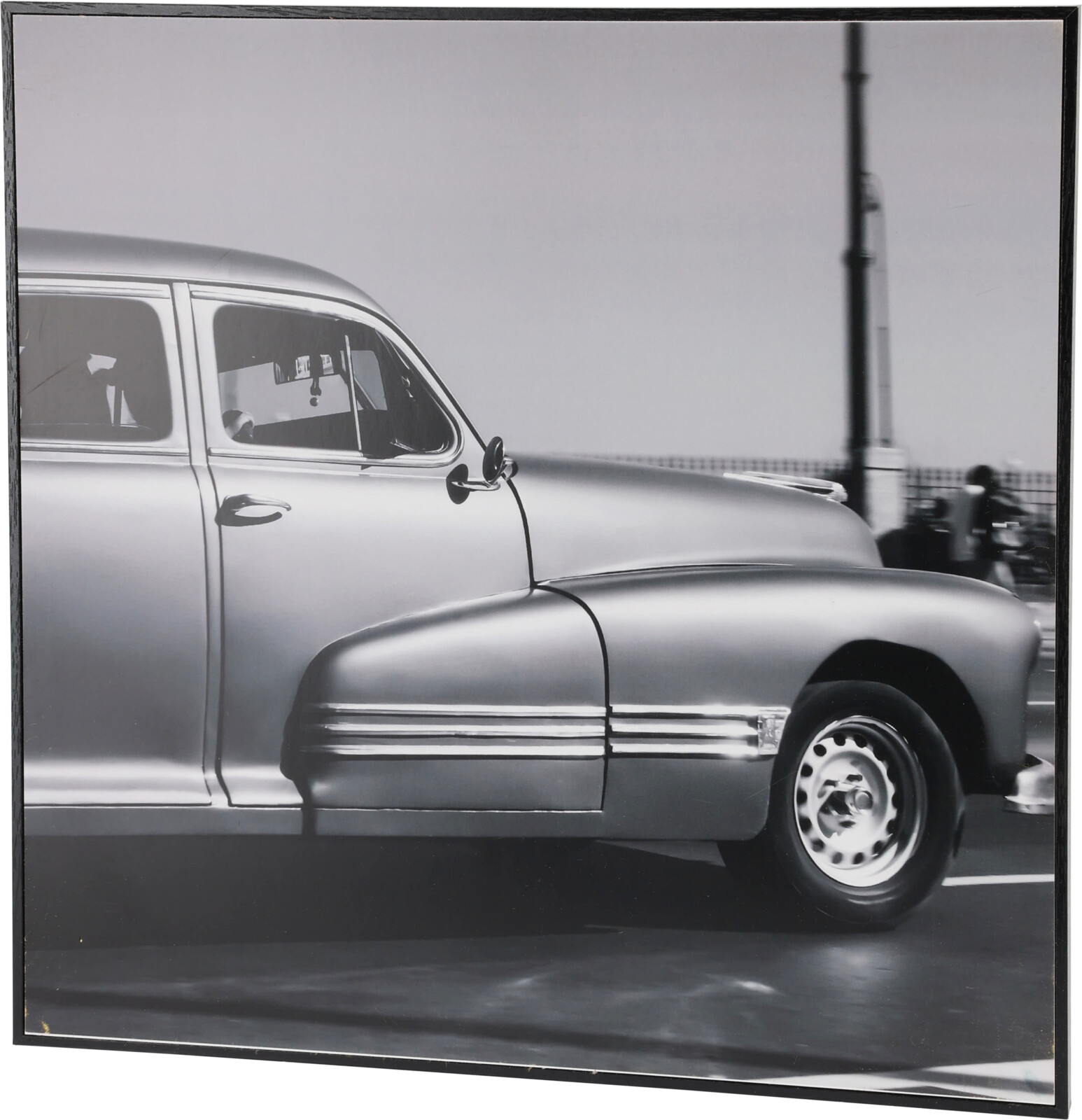 Wanddeco MDF in frame 38x38cm Classic cars assorti