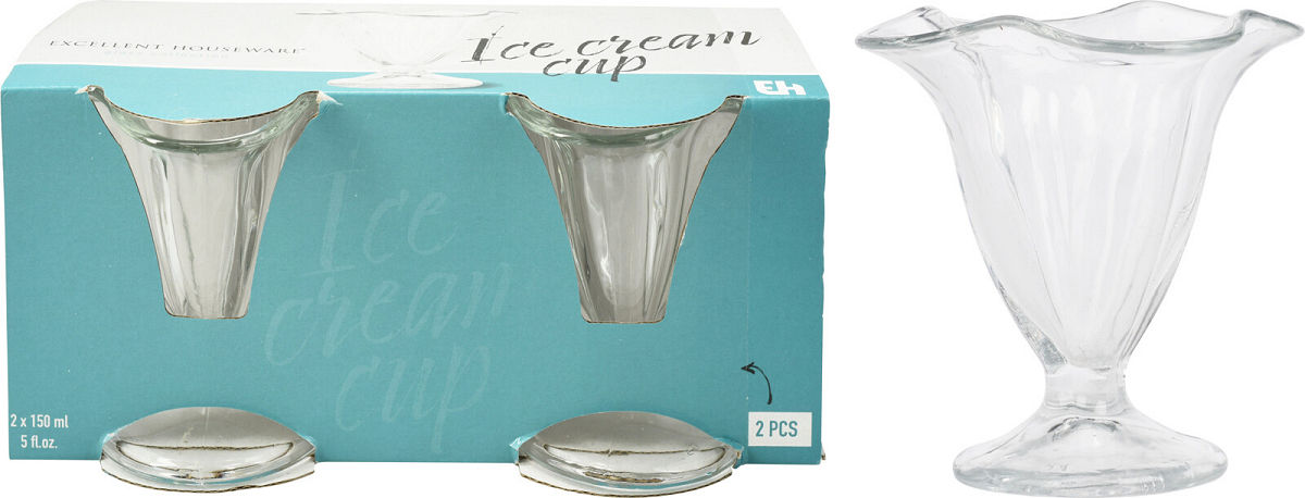 IJsccoupe glas 150ml set 2 stuks
