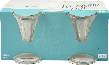 IJsccoupe glas 150ml set 2 stuks
