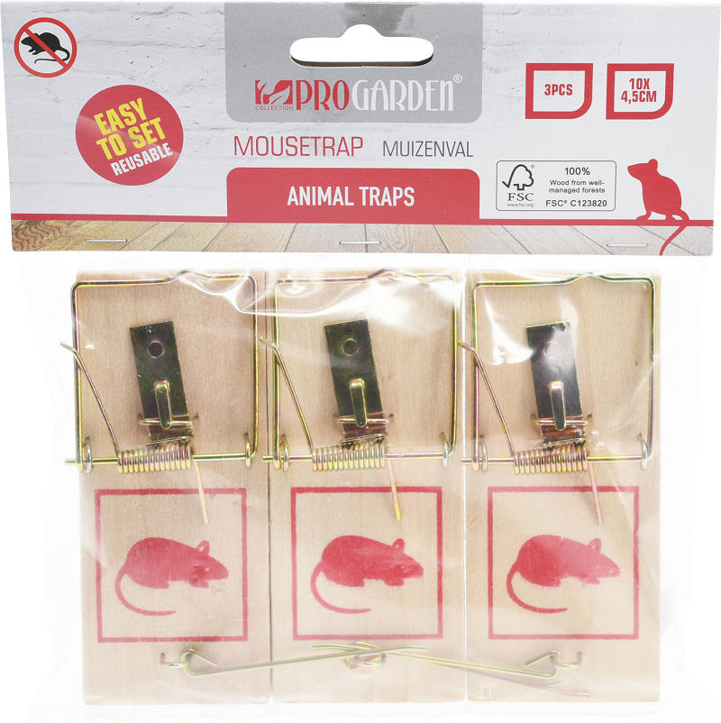 Muizenvallen FSC set van 3 stuks