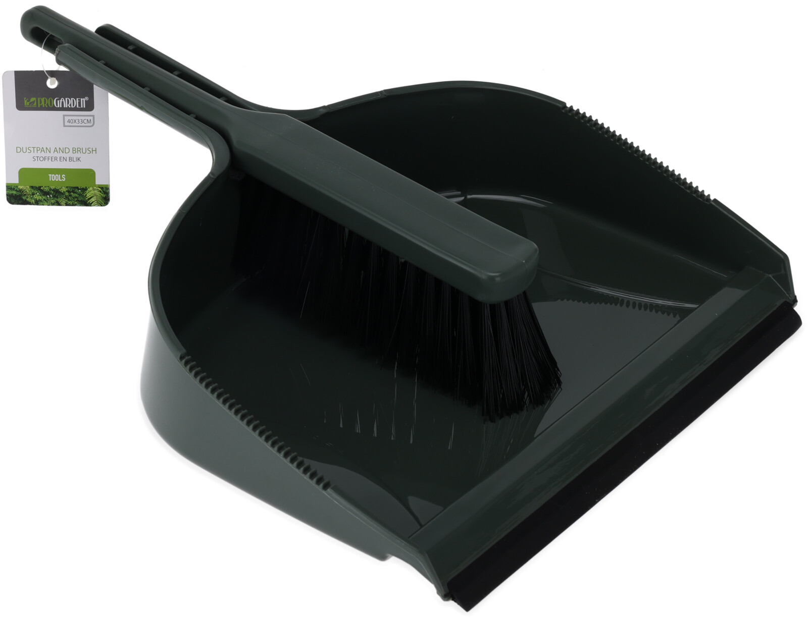 Stoffer en blik XL groen