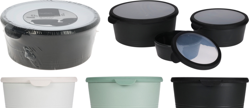 Voorraaddozen set Luxe 3stuks assorti kleur