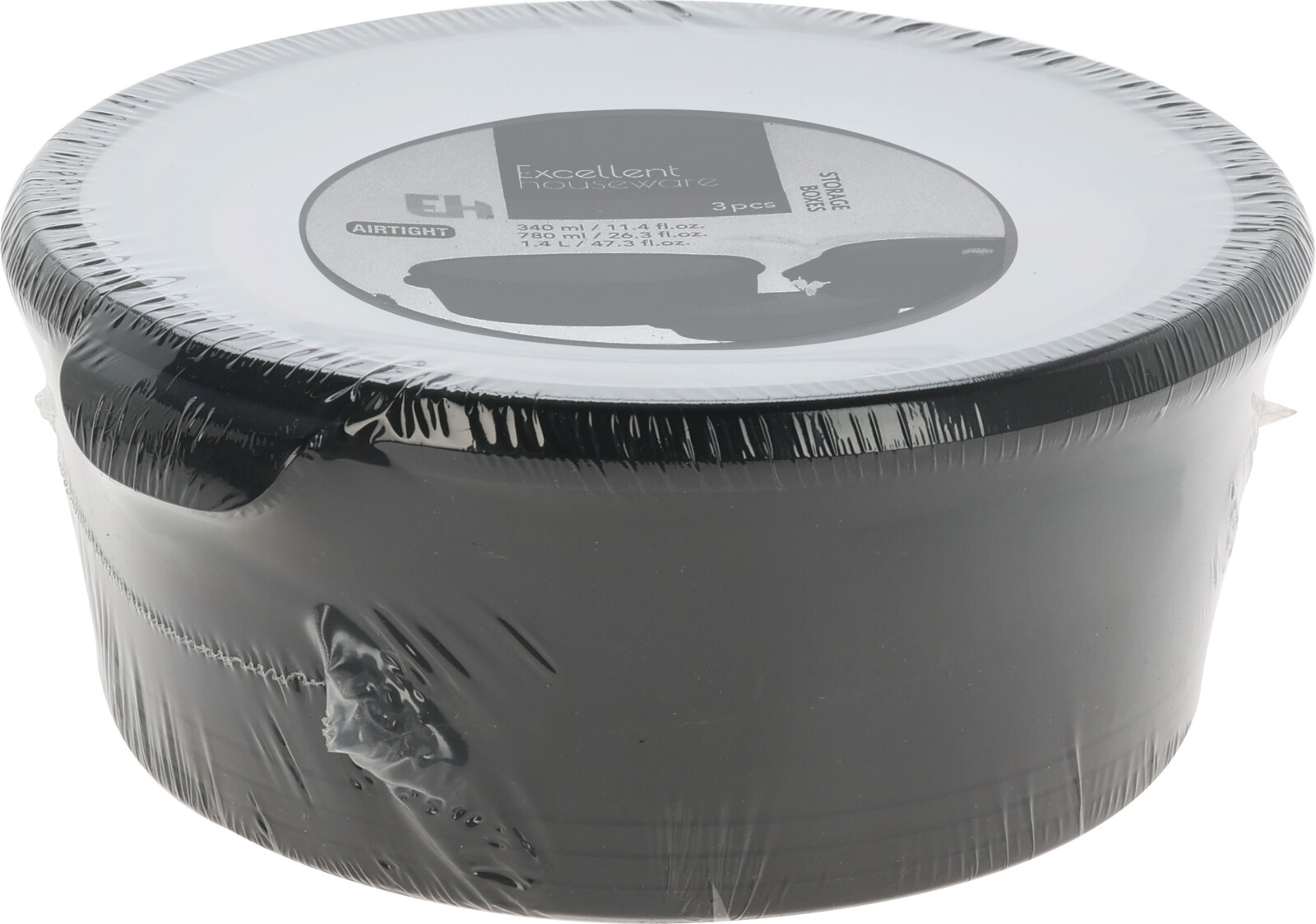 Voorraaddozen set Luxe 3stuks assorti kleur