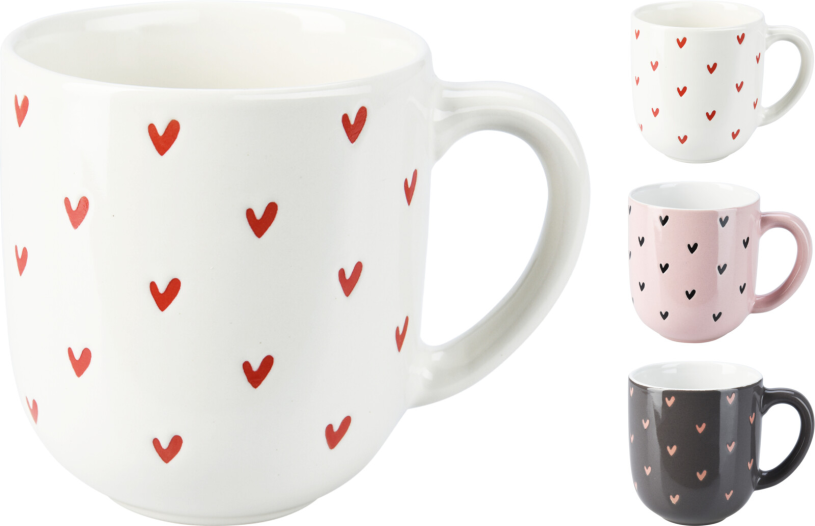 Beker aardewerk 30cl love assorti