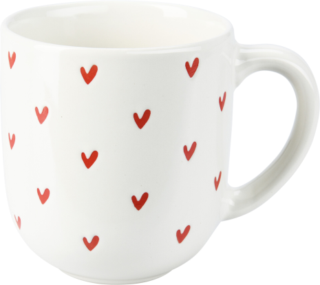Beker aardewerk 30cl love assorti