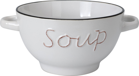 Soepkom 500ml aardewerk 4 assorti kleur