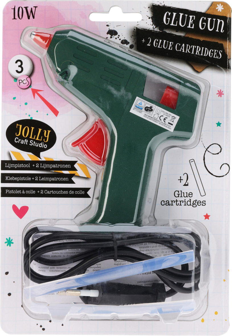 Lijmpistool 10W 2 assorti kleur