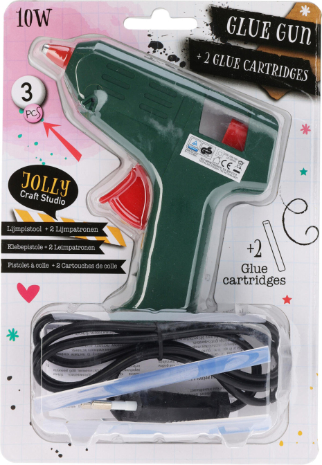 Lijmpistool 10W 2 assorti kleur