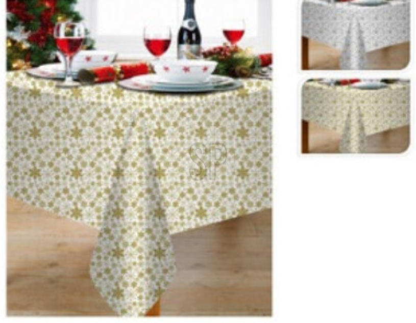 Tafelkleed Flanel 180x130cm Sneeuwvlok assorti