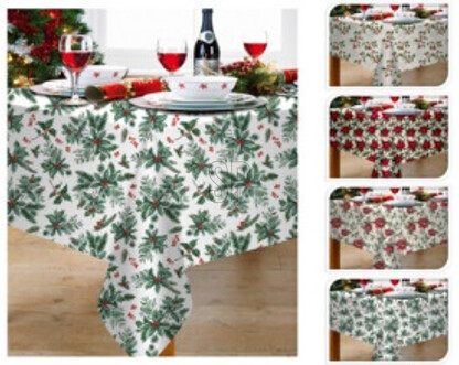 Tafelkleed Flanel 180x130cm Kerst Traditioneel assorti