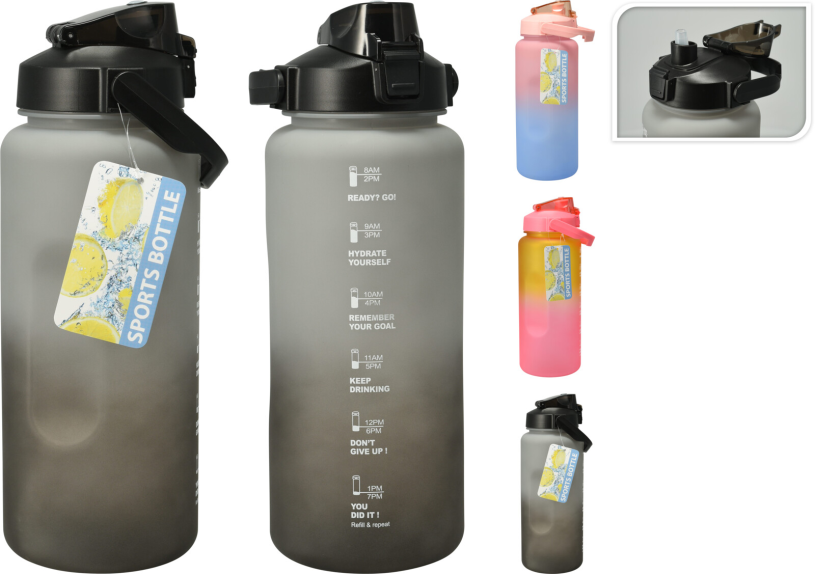 Sport drinkfles XL 2L assorti