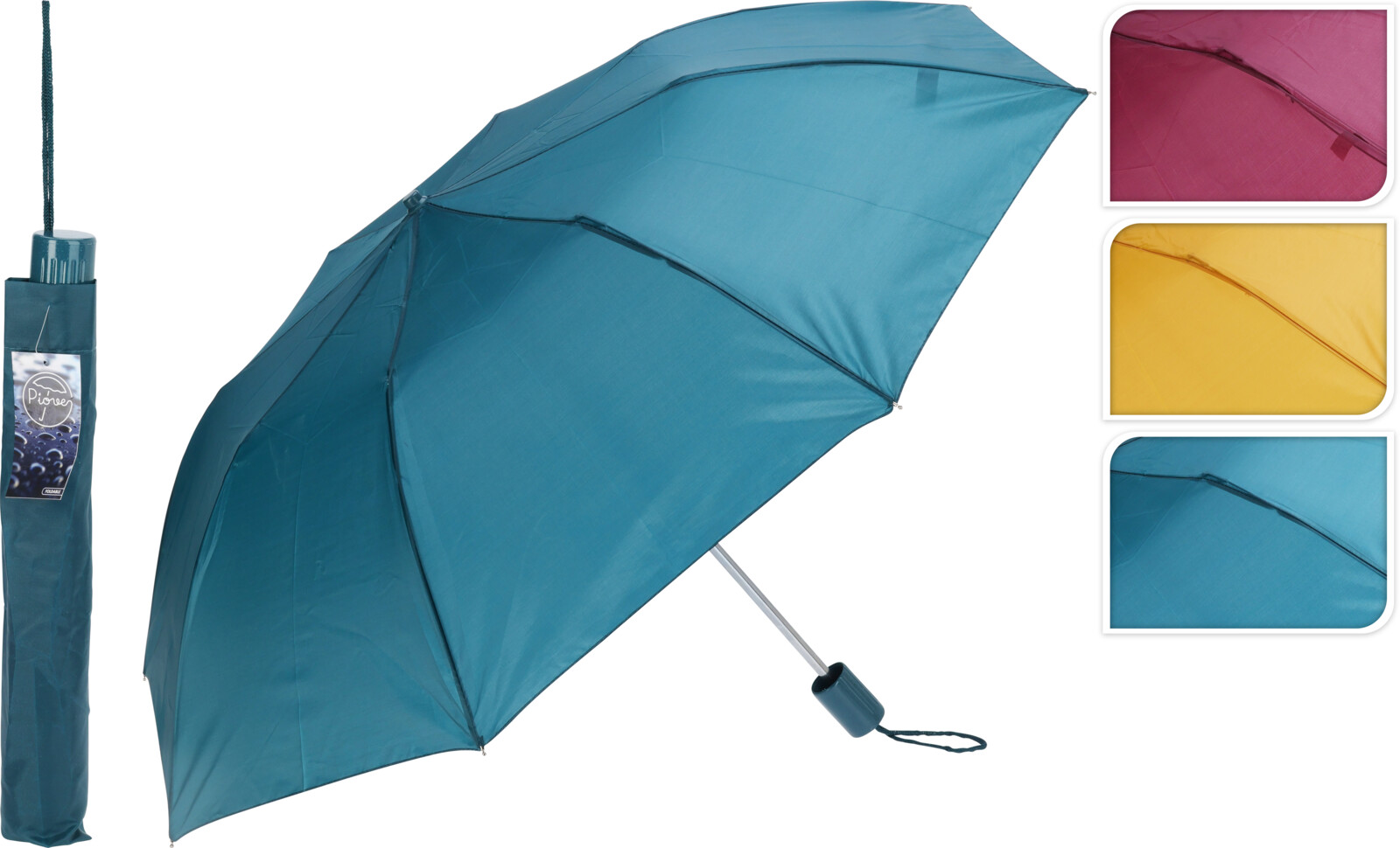 Paraplu mini 99x57cm - 3 assorti