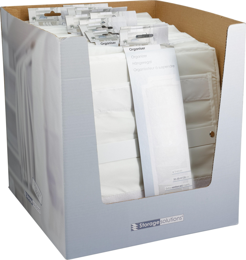 Kast organiser hang 6 vakken - wit