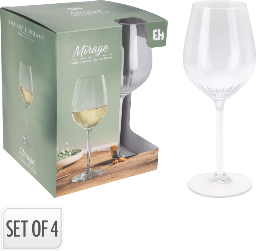 Wijnglas Mirage set 38cl 4 stuks