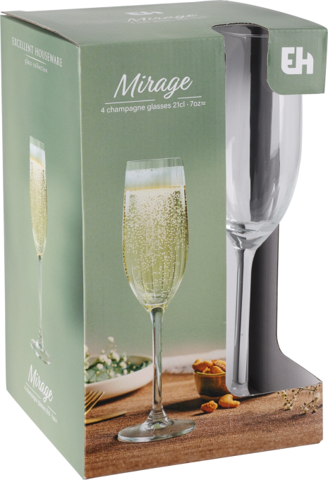 Champagneglas Mirage set 21cl 4 stuks