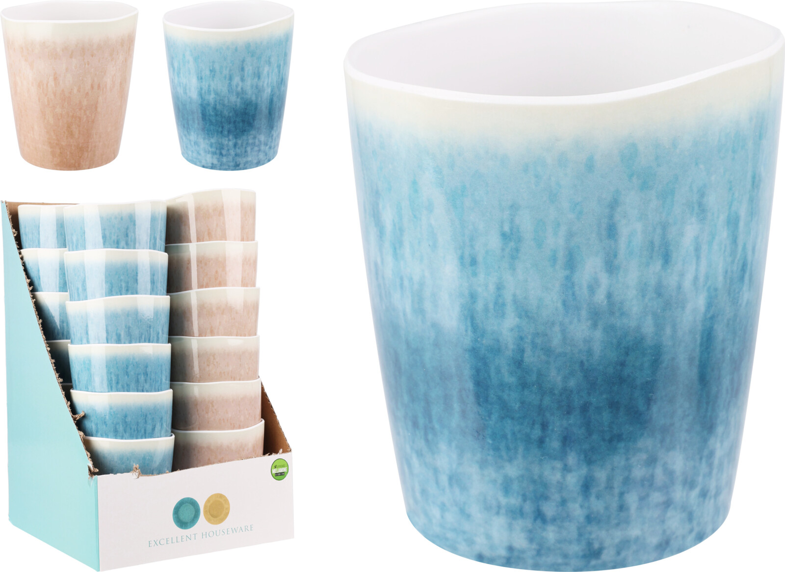 Melamine Servies Beach - drinkbeker 450ml assorti