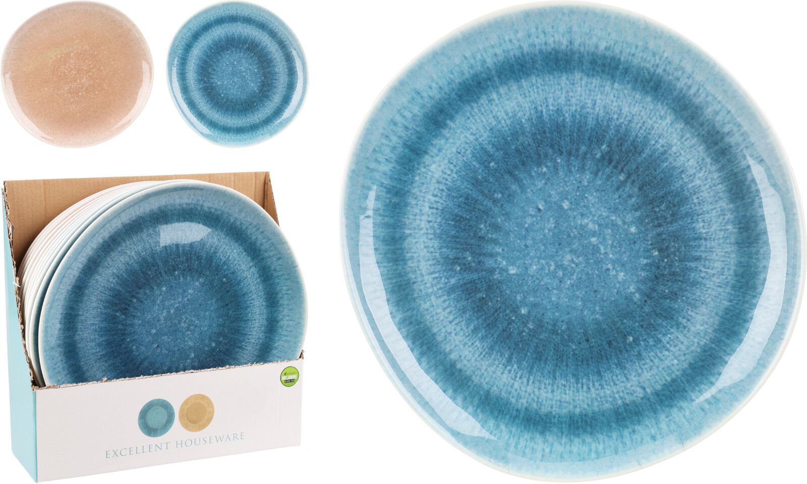 Melamine Servies Beach - bord 26cm assorti