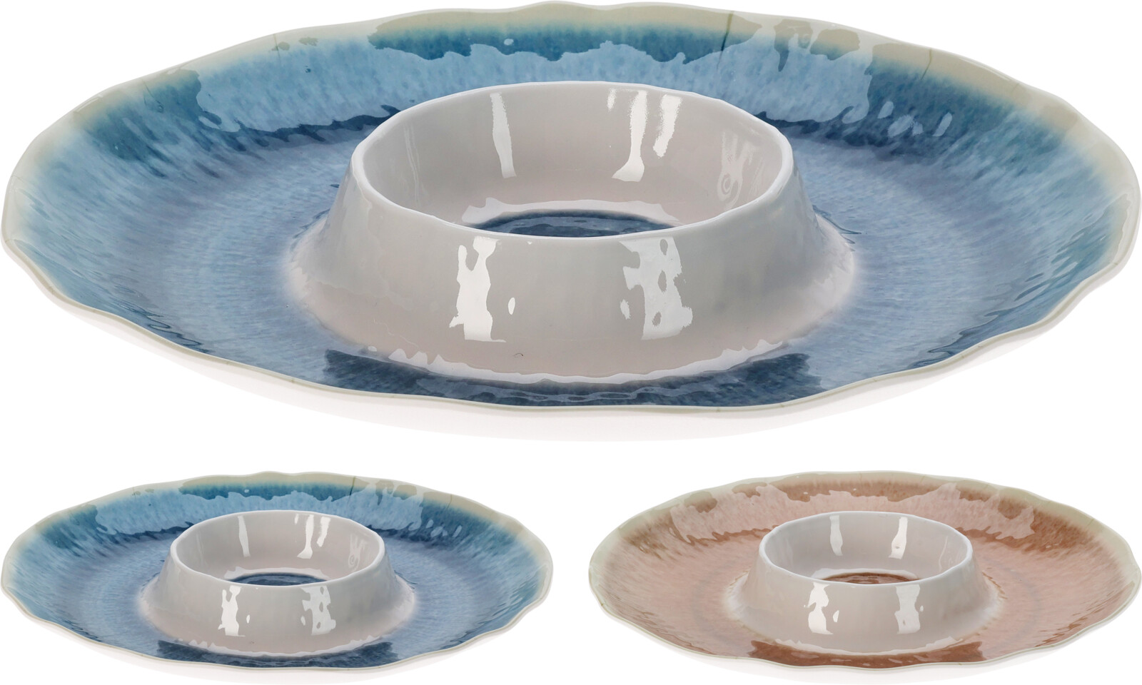 Melamine Servies Beach - serveerschaal 35cm assorti