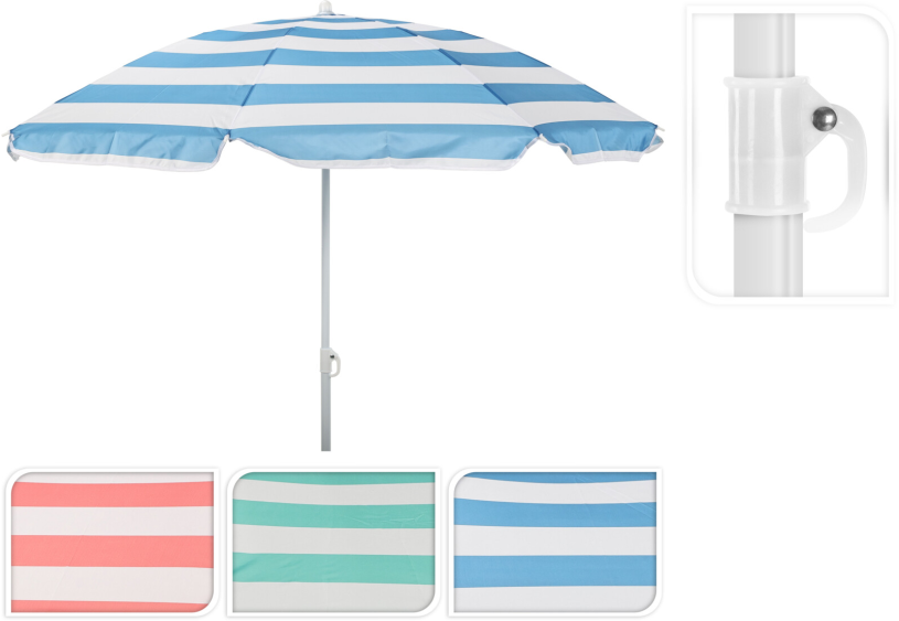 Strandparasol Stripe 150cm 3 assorti kleur