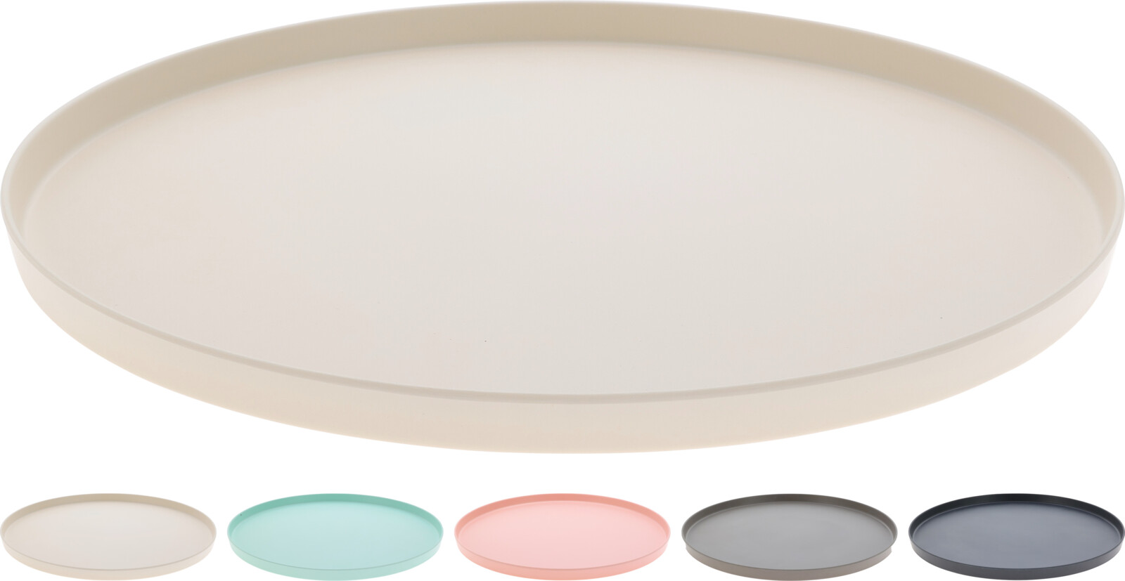 Dienblad Melamine rond 37x2cm assorti