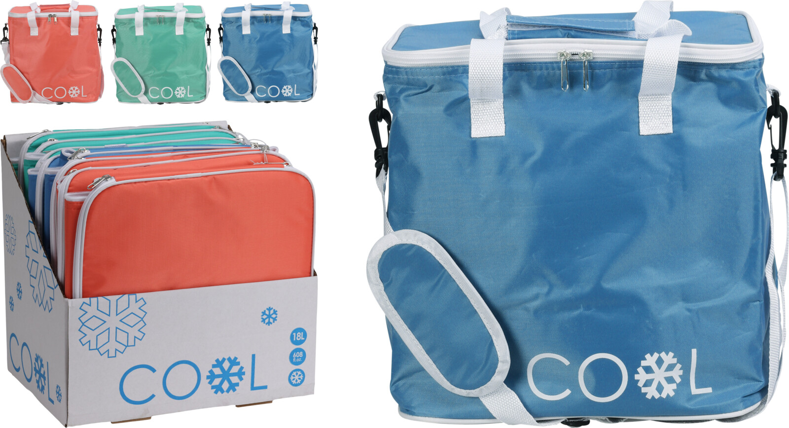Koeltas 18 liter assorti kleur