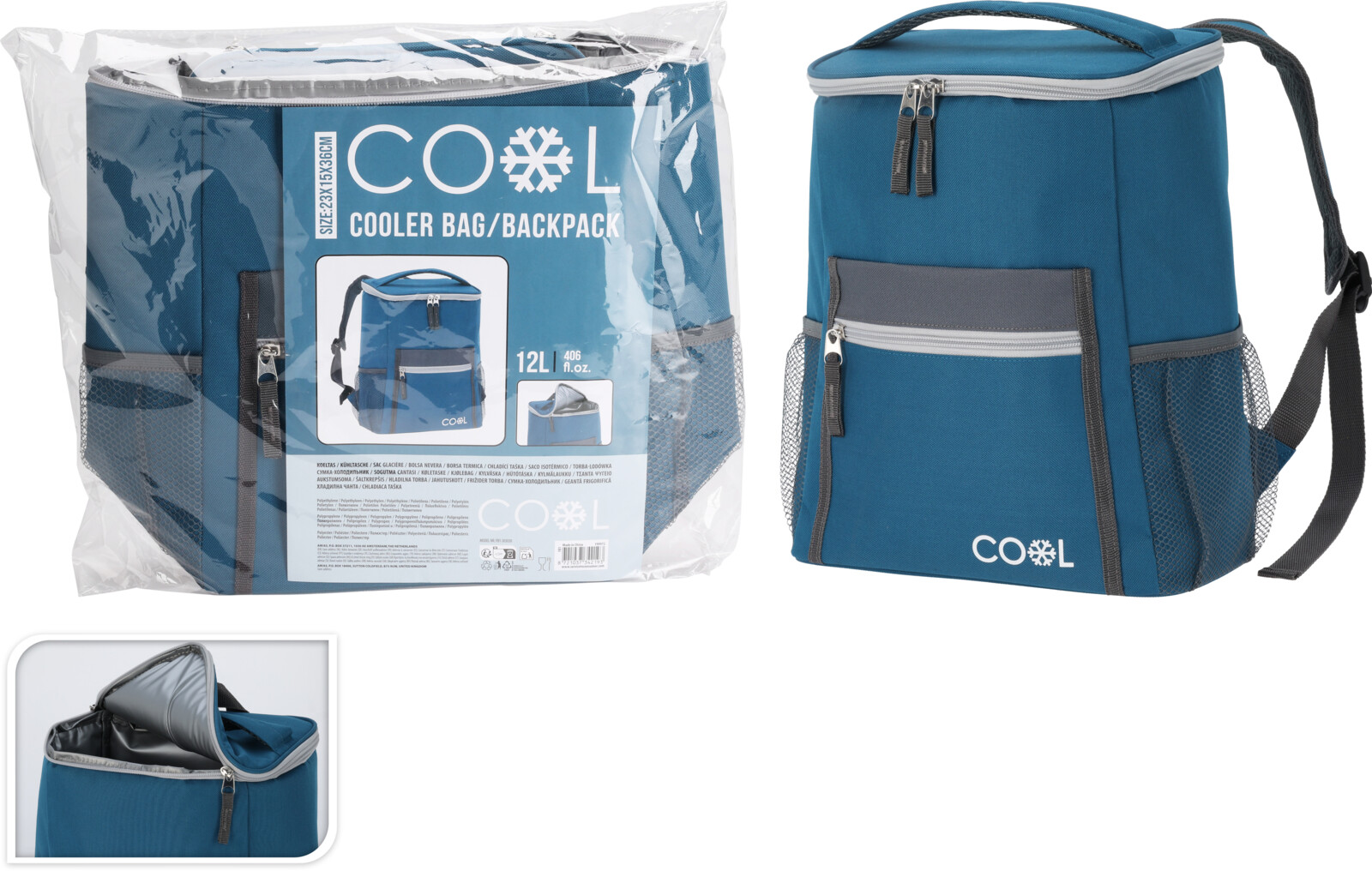 Koeltas rugzak 12 liter blauw