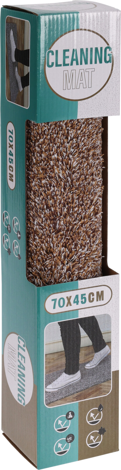 Schoonloopmat 70x45cm 4 assorti kleur