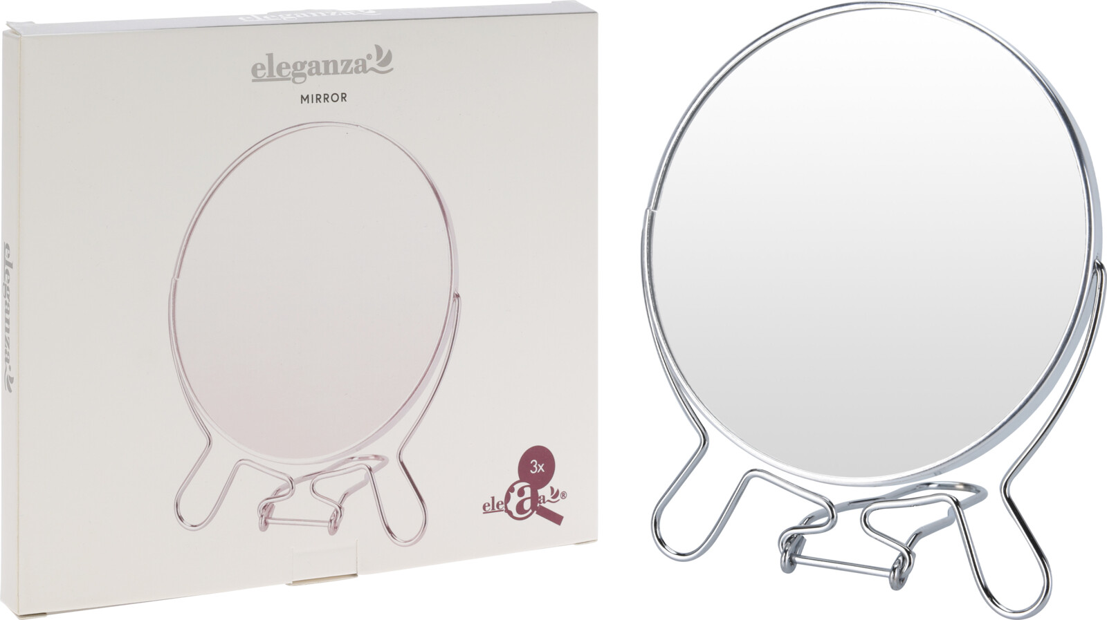 Eleganza Make Up spiegel RVS 14x24cm 3x vergrotend