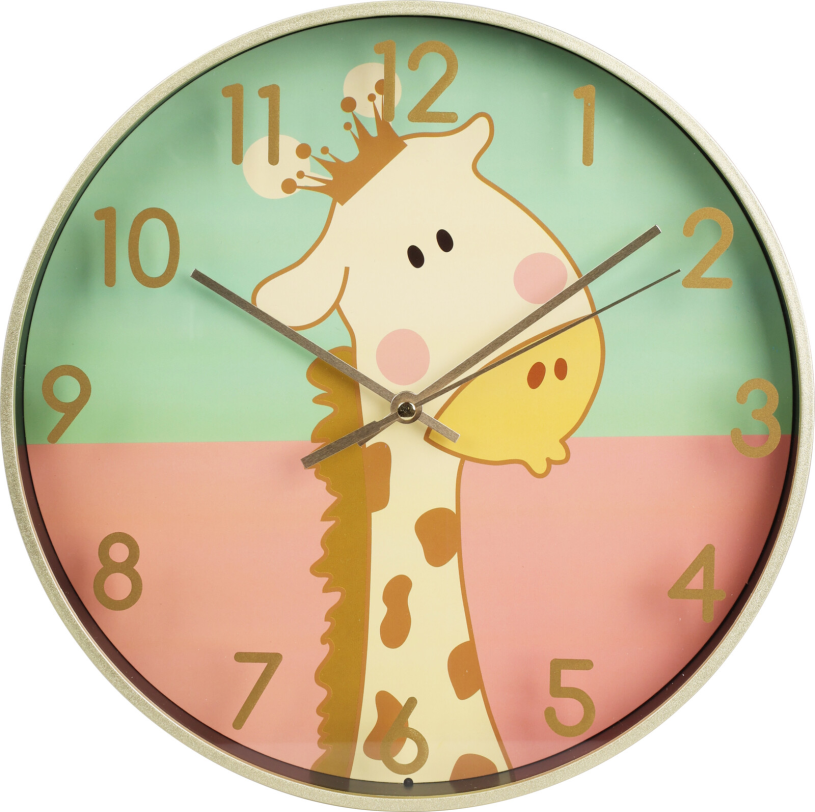 Wandklok Kids 25cm assorti