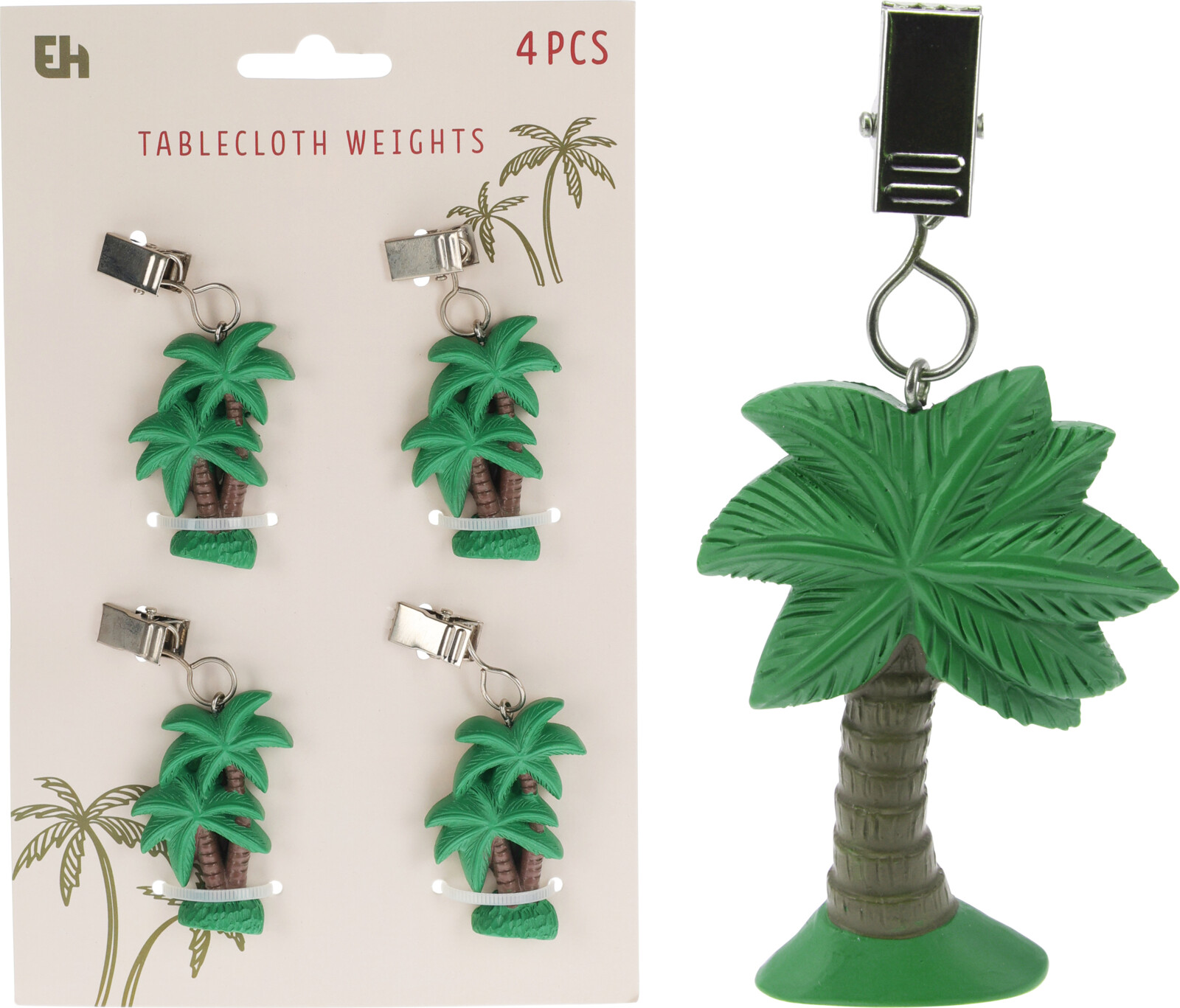 Tafelkleedgewichten Palmboom 4 stuks