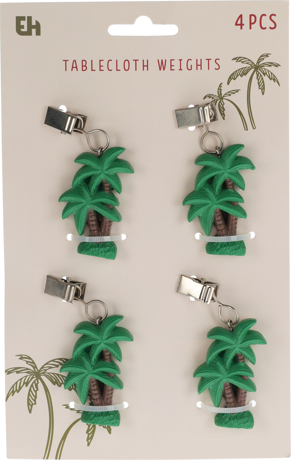 Tafelkleedgewichten Palmboom 4 stuks