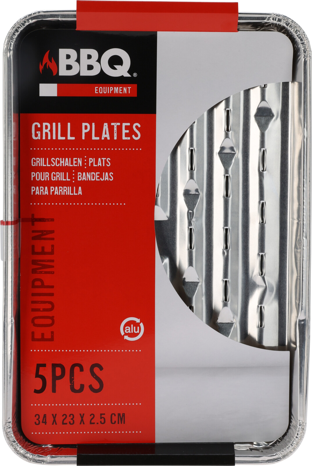 BBQ Grillschalen 34x23x2,5cm set 5 stuks
