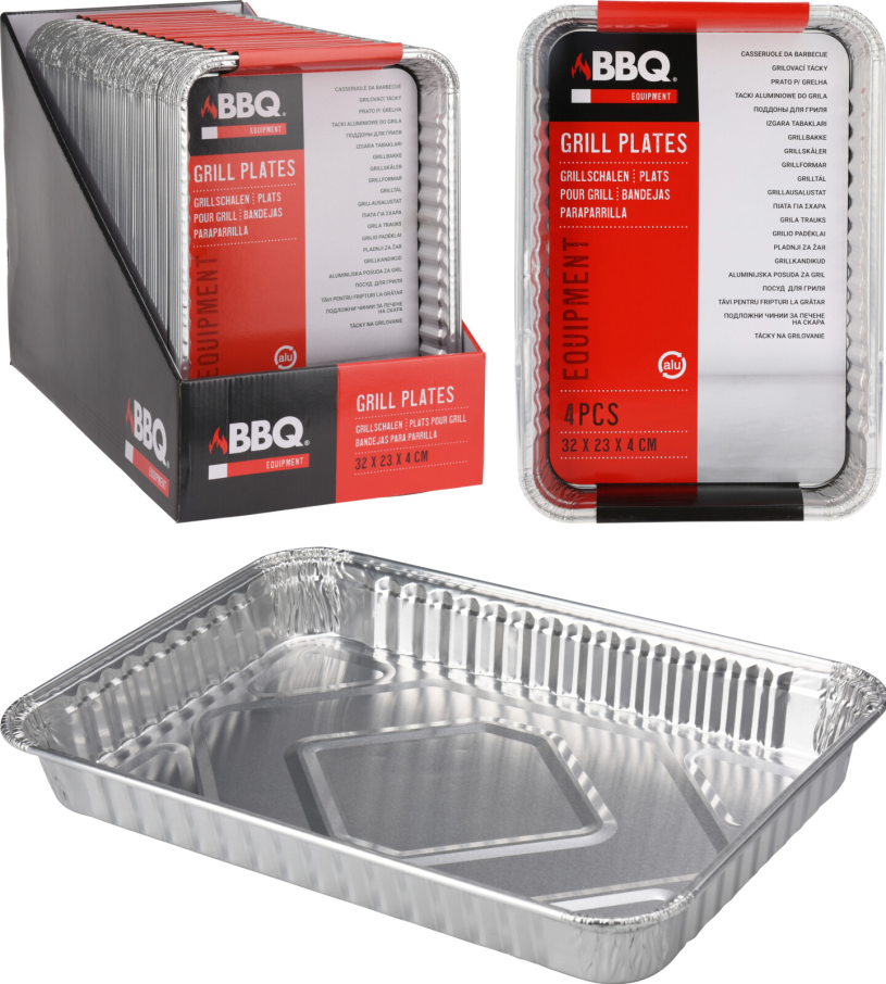 BBQ Schalen 32x23x4cm set van 4 stuks