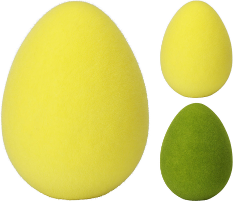 Flock Paasei staand 14cm assorti