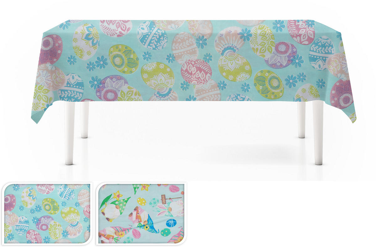 Tafelkleed Flanel 180x130cm Pasen assorti