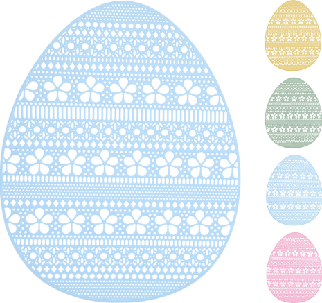 Placemat Pasen Ei 395x315mm assorti