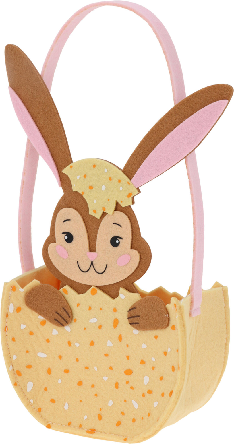 Paasmandje met Haas 19 cm assorti
