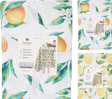 Tafelkleed Fruits Linnen Look 180x130cm