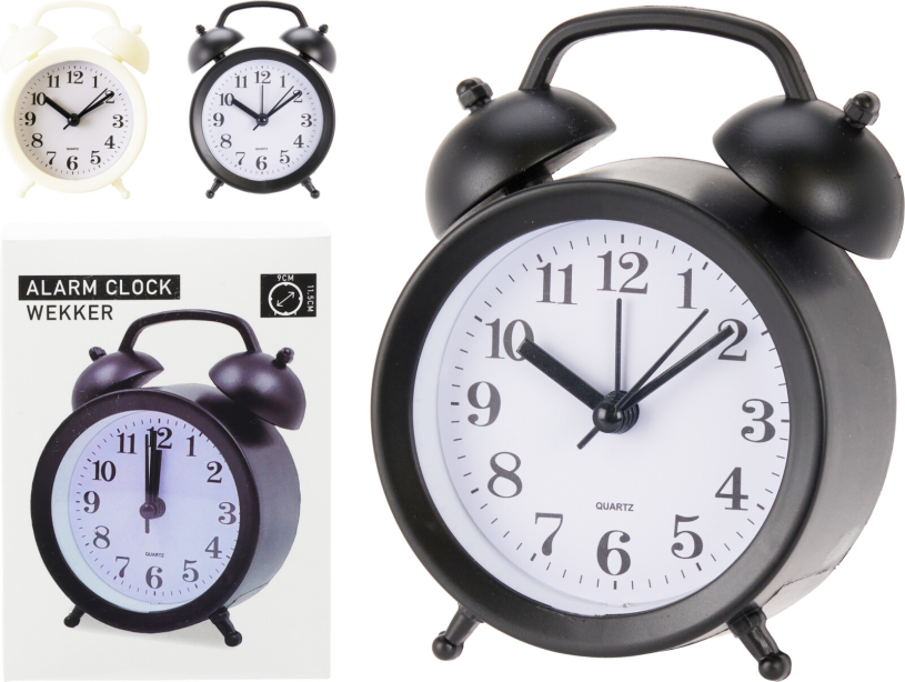 Wekker kunststof 115x88x40mm assorti