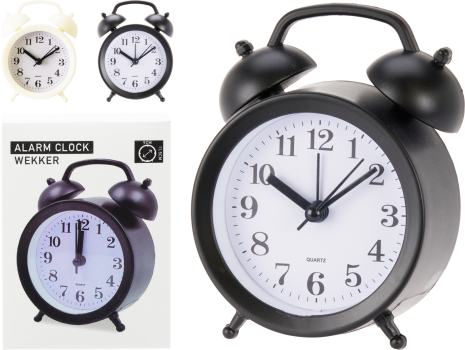 Wekker kunststof 115x88x40mm assorti