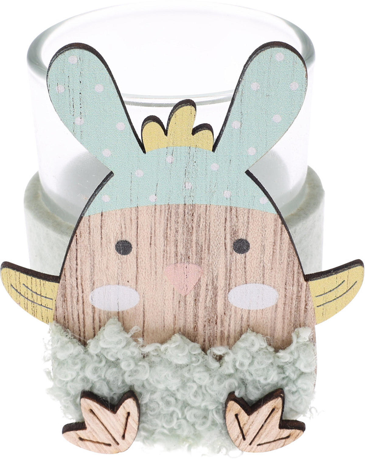 Theelichthouder met Pasen design assorti