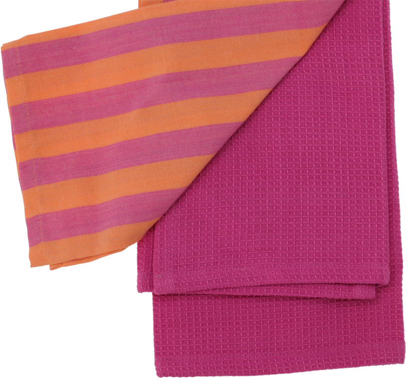 Theedoek Stripe set 2 stuks 70x45cm assorti